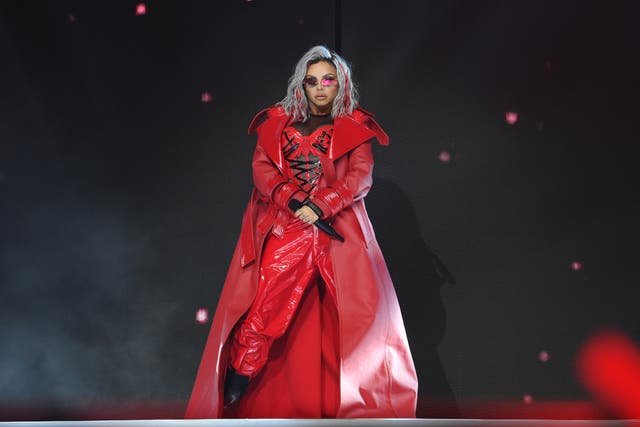 Jesy Nelson on stage