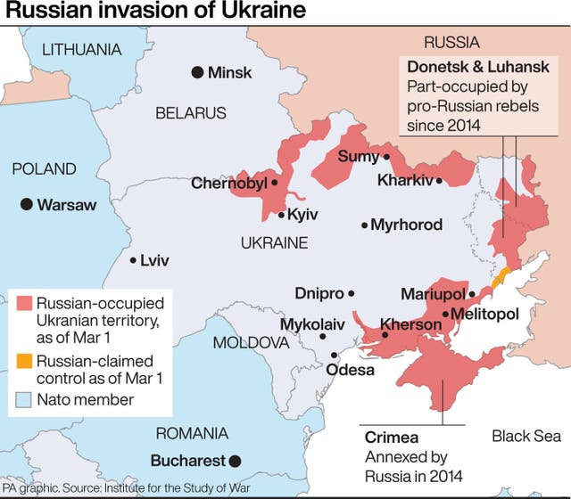 Russian invasion of Ukriane.