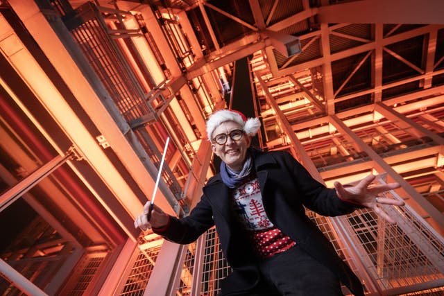 Gareth Malone at the Shard Christmas lights switch-on