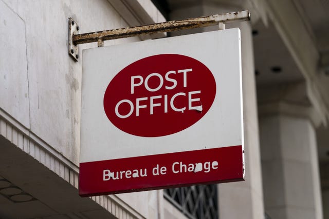 A Post Office sign nearby the Post Office Horizon IT inquiry at Aldwych House, central London, as phases five and six of the probe look at governance, redress and how the Post Office and others responded to the scandal. Picture date: Wednesday April 24, 2024.