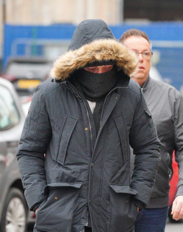 Conner Sanderson Doyle arrives at Swindon Magistrates’ Court 