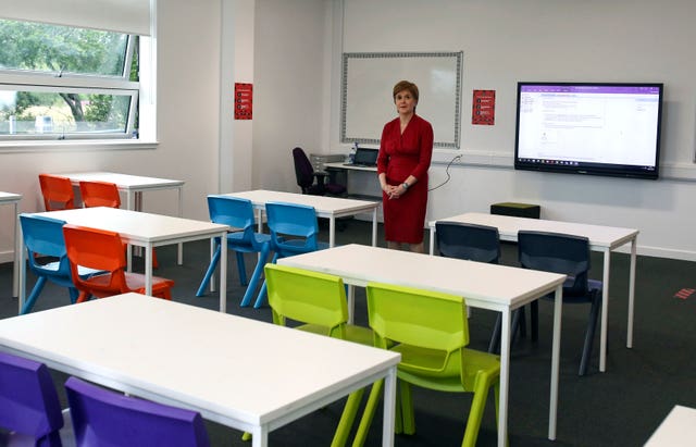 Nicola Sturgeon visits school