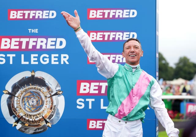 Jockey Frankie Dettori in the colours of Kikkuli's owner Juddmonte 