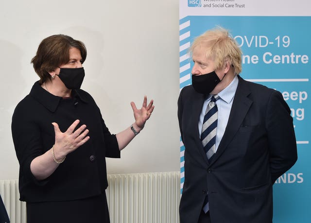 Arlene Foster with Boris Johnson