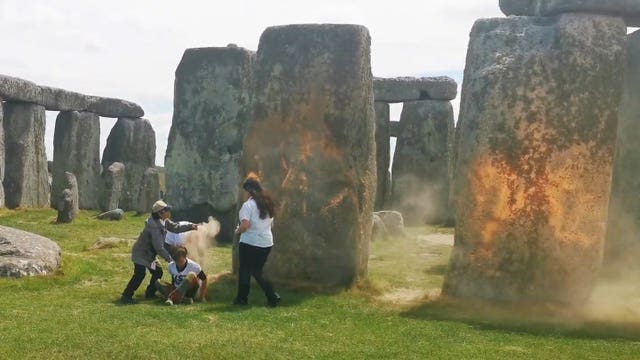 Just Stop Oil Stonehenge protest