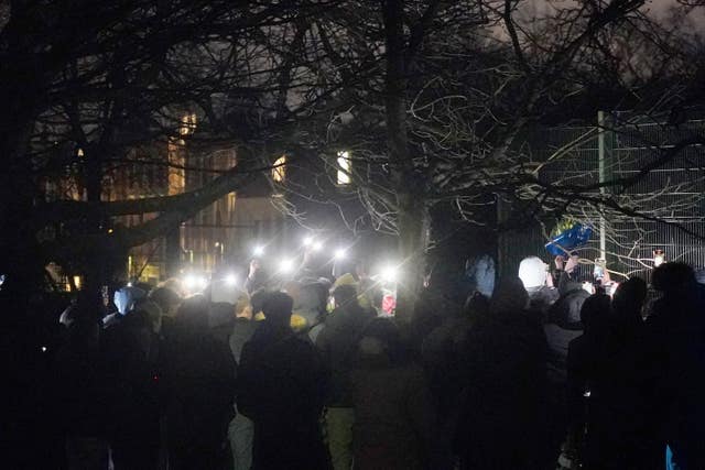 A vigil in Downhills Park for 16-year-old Harry Pitman 