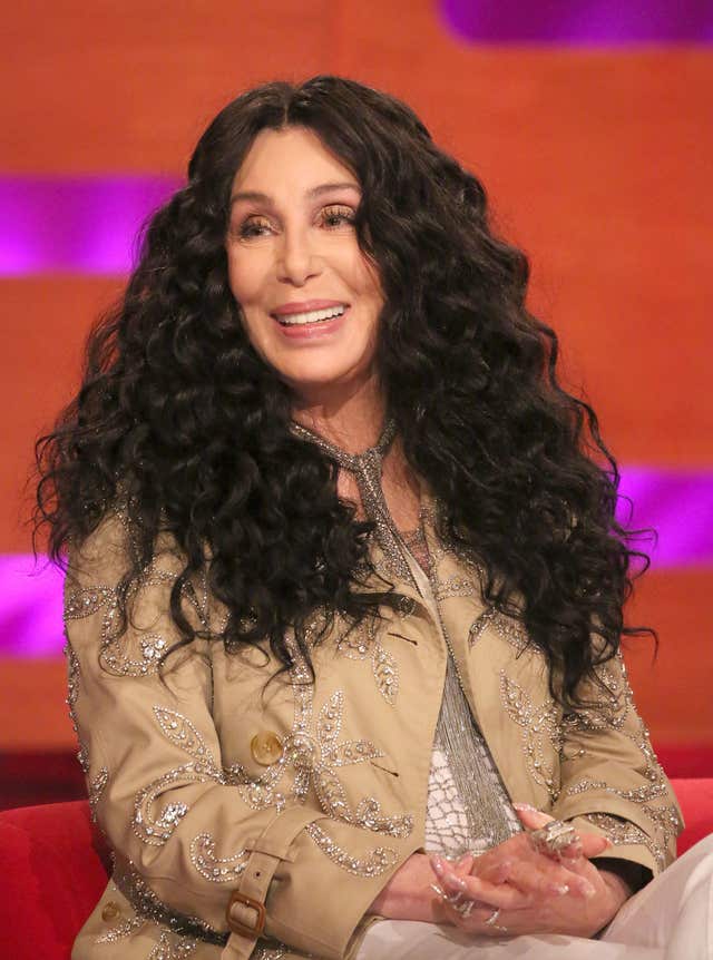 Cher during the filming of the Graham Norton Show