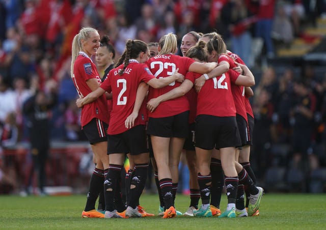 Manchester United are guaranteed their highest-ever Women's Super League finish (Tim Goode/PA)
