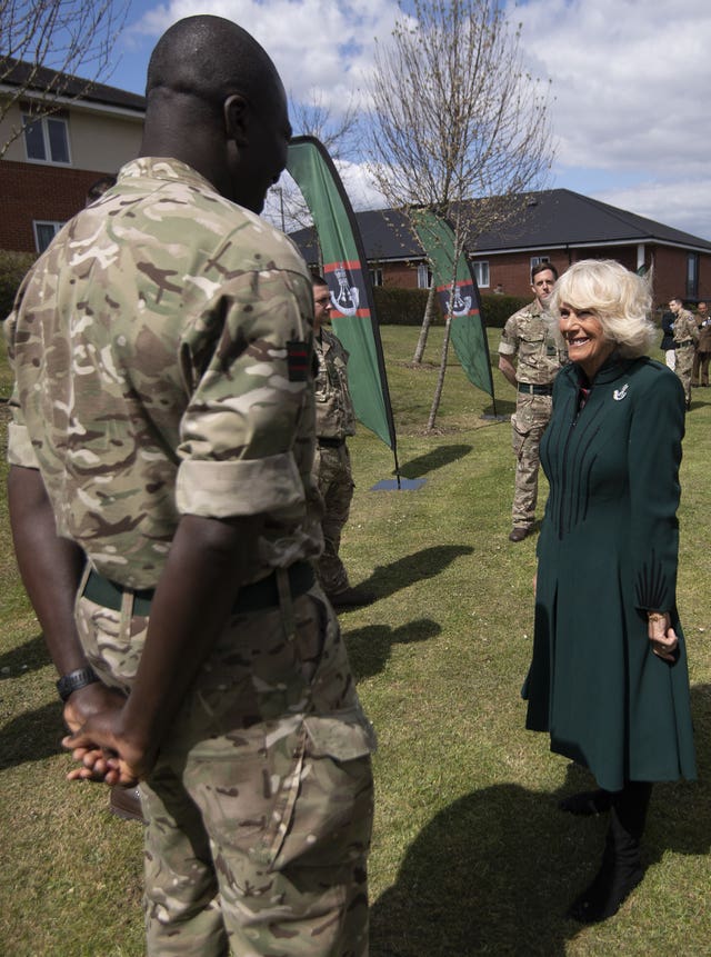 Duchess of Cornwall visits 5th Battalion The Rifles