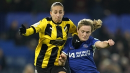 Erin Cuthbert came closest for Chelsea when she clipped the underside of the crossbar (Andrew Matthews/PA)