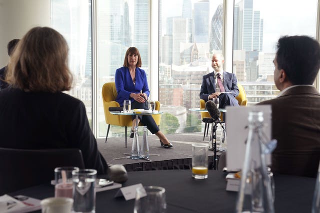 Rachel Reeves and Jonathan Reynolds discussed Labour's manifesto with senior business leaders in London on Friday
