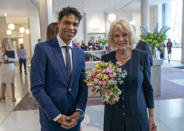 Camilla with Cuban-British dance director Carlos Acosta 