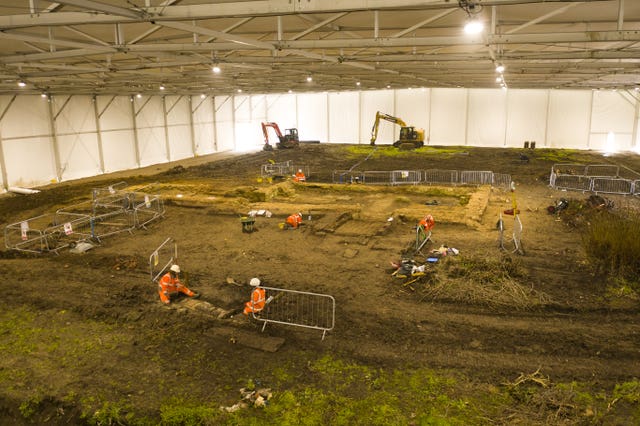 Medieval church excavated for HS2 railway