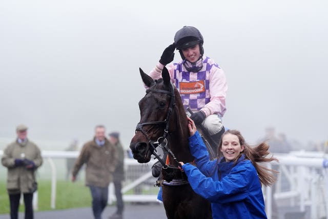 Val Dancer after winning at Chepstow 