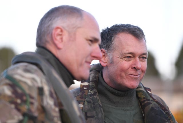 Squadron leaders Stephen Beardmore, left, and Ian Dornan