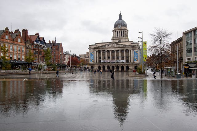Nottingham City Council has 50 Labour councillors, two Conservative councillors and three Nottinghamshire Independents (Joe Giddens/PA)
