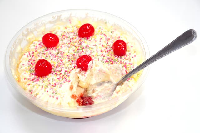 A cherry trifle (Geoff Kirby/PA)