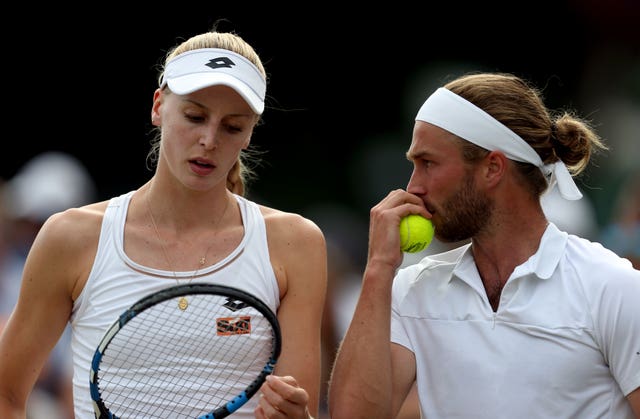 Naomi and Liam Broady played in doubles action together at Wimbledon in 2017