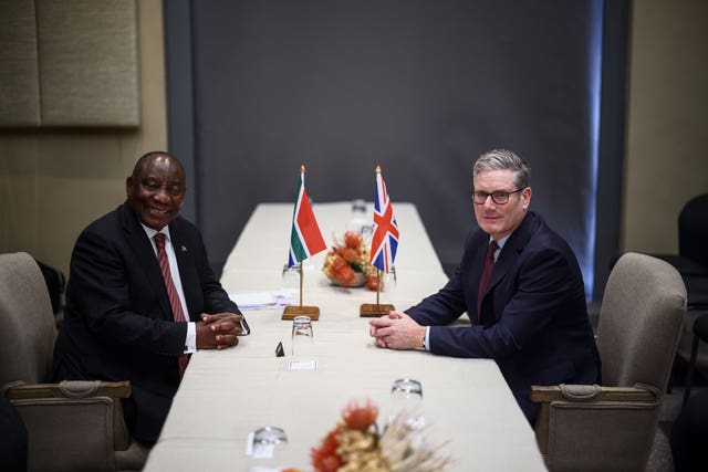 Sir Keir Starmer and Cyril Ramaphosa