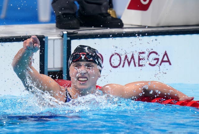 Katie Ledecky won gold in the women's 1500m freestyle (Adam Davy/PA)