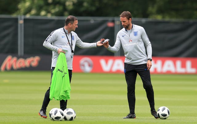 England manager Gareth Southgate (right) and assistant Steve Holland will be aiming to pick another winning side.