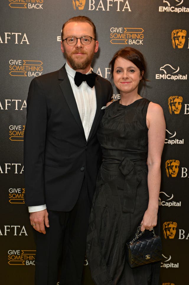 Simon Pegg and Maureen McCann