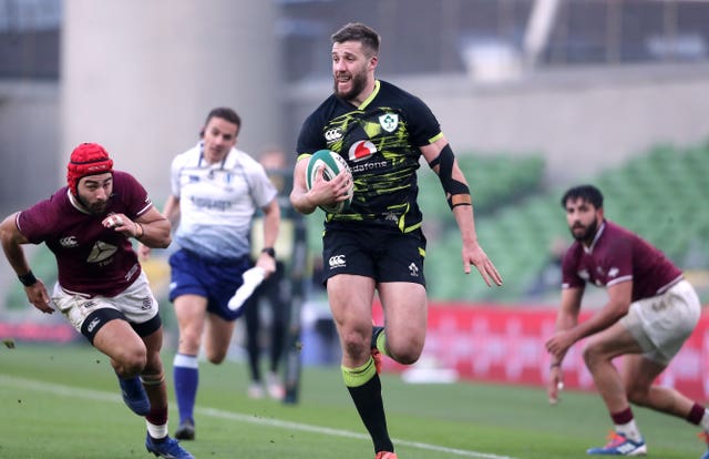 Ireland’s Stuart McCloskey has scored two international tries