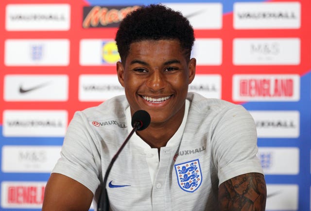 Marcus Rashford during the media access at Repino Cronwell Park