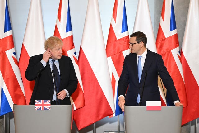 Boris Johnson visit to Poland and Estonia
