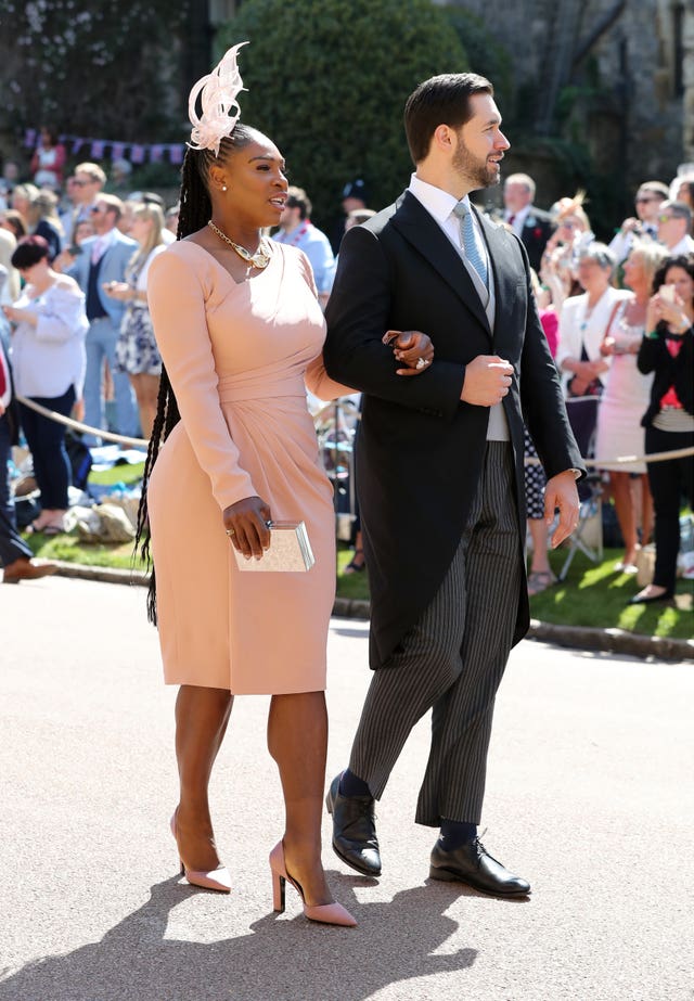 Serena Williams and husband Alexis Ohanian arrive at St George’s Chapel (Gareth Fuller/PA)