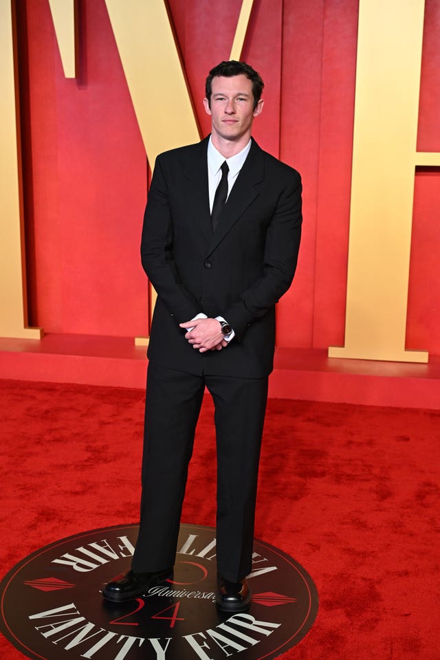 Callum Turner at the Vanity Fair party