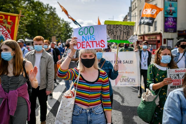 NHS worker protest