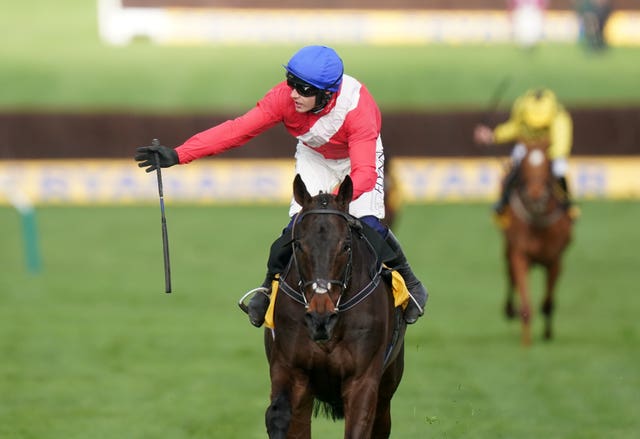 Allaho and Paul Townend winning a second Ryanair Chase at Cheltenham