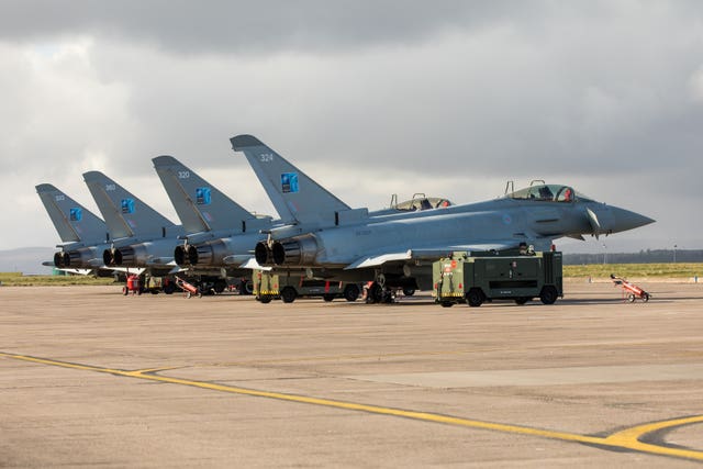 RAF Typhoons on NATO Air policing mission