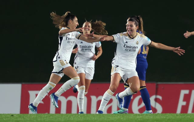 Olga Carmona (left) put Real Madrid ahead 