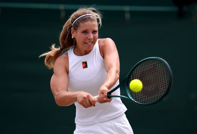 Hannah Klugman hits a backhand