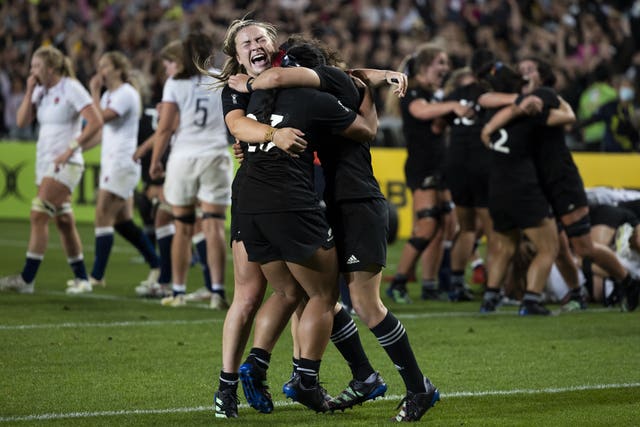 New Zealand players celebrating