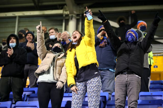 Fans returned to grounds on Wednesday night (