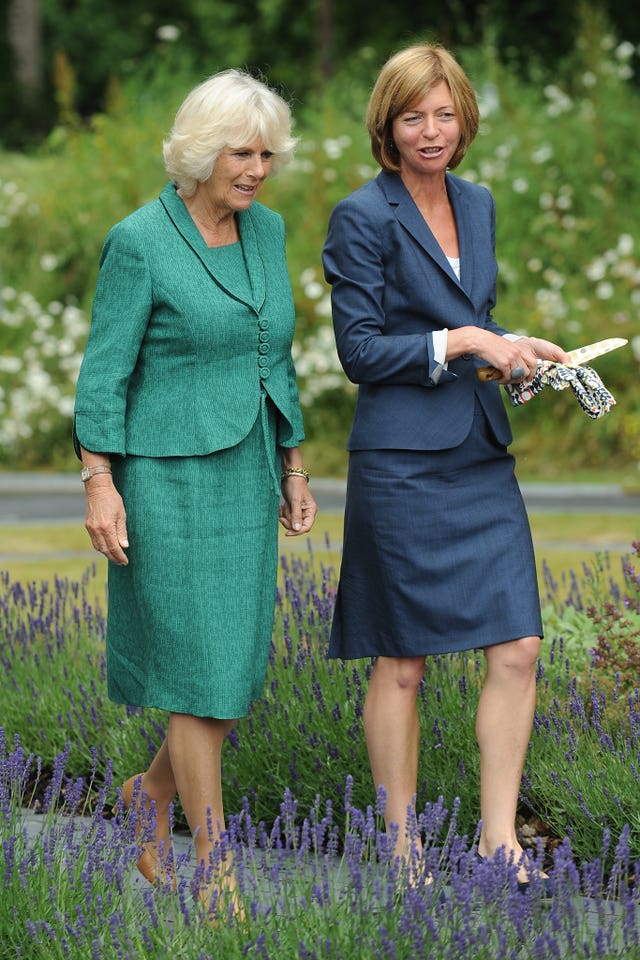 Laura Lee of Maggie's charity with the Duchess of Cornwall
