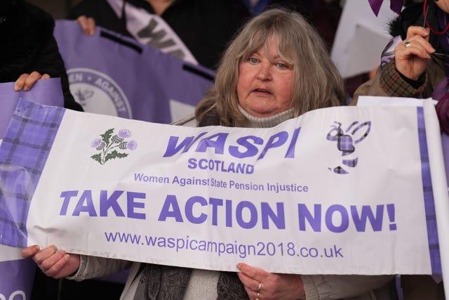 Women Against State Pension Inequality protest