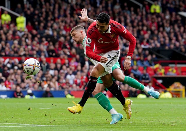 Cristiano Ronaldo, front, has an attempt on goal against Newcastle