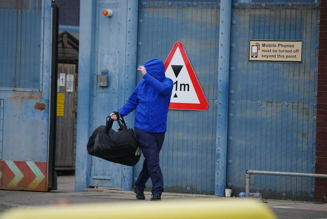 A person leaving HMP Liverpool