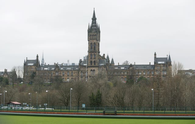 Exterior view of the University of Glasgow tower