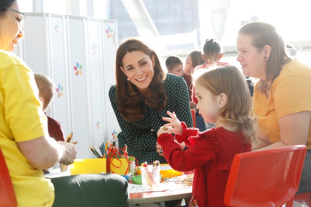 The Duchess of Cambridge during a visit to Evelina Children’s Hospital in London (Chris Jackson/PA)