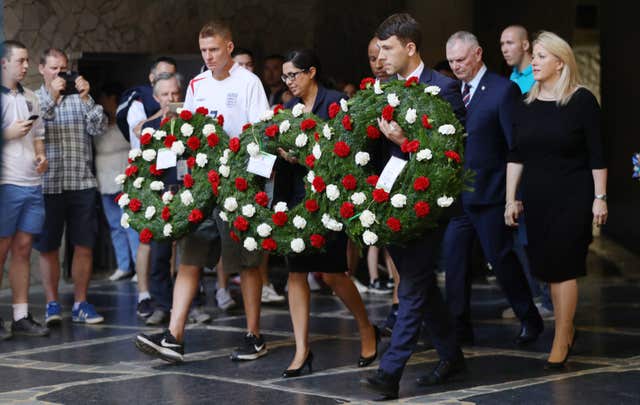 Wreath-laying