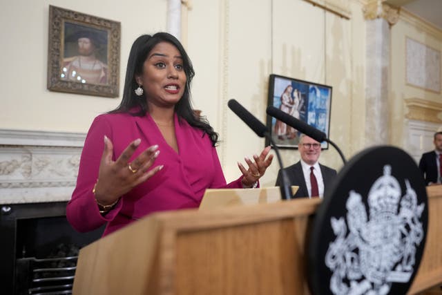 Uma Kumaran speaking at a reception