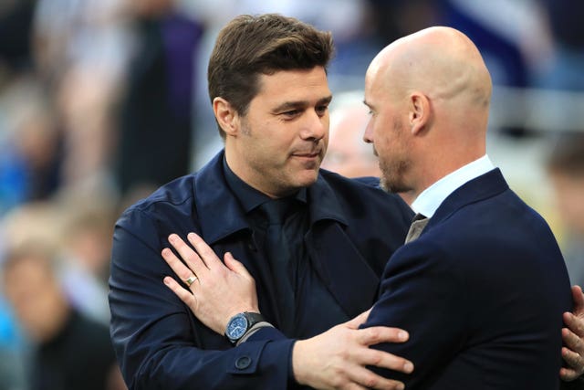 Erik ten Hag, right, and Mauricio Pochettino have been linked with Manchester United 