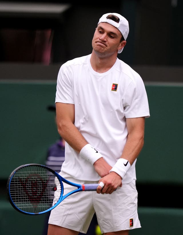 Jack Draper looks disappointed