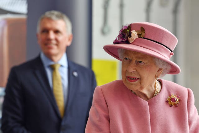 The Queen during last week's visit to the Defence Science and Technology Laboratory (DSTL) at Porton Down, Wiltshire