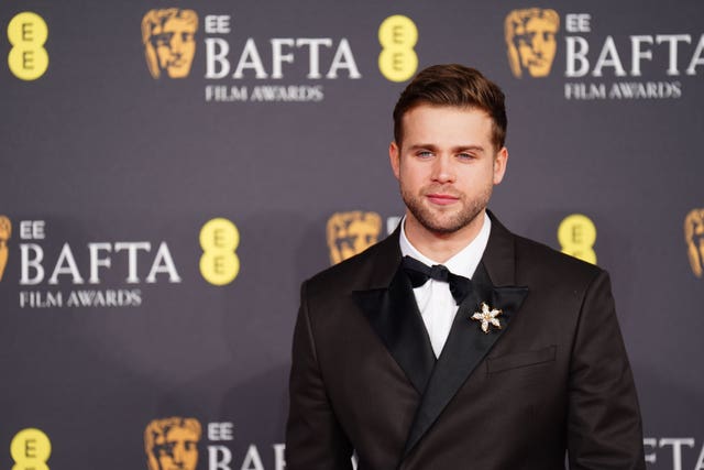 Leo Woodall attending the EE Bafta Film Awards 2025 at the Royal Festival Hall, Southbank Centre, London